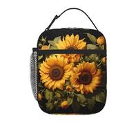 Versatile Large Capacity with The Yellow Sunflower Insulated Lunch Bag Stylish and Durable Suitable for Work Travel and School