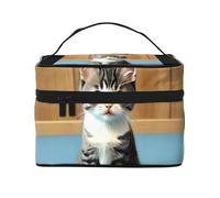Versatile LargeBedroom Kitten Cosmetic Bag: Water-Resistant Toiletry Organizer for Women Men â€“ Ideal for Gym Workouts, Vacations, and Business Trips
