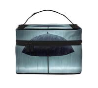 Versatile LargeBlack Umbrella in the rain Cosmetic Bag: Water-Resistant Toiletry Organizer for Women Men â€“ Ideal for Gym Workouts, Vacations, and Business Trips