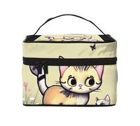 Versatile LargeCat and Butterfly Cosmetic Bag: Water-Resistant Toiletry Organizer for Women Men â€“ Ideal for Gym Workouts, Vacations, and Business Trips