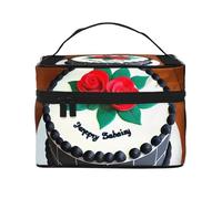 Versatile LargeDelicious Cakes Cosmetic Bag: Water-Resistant Toiletry Organizer for Women Men â€“ Ideal for Gym Workouts, Vacations, and Business Trips