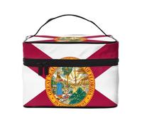 Versatile LargeFlag of Florida Cosmetic Bag: Water-Resistant Toiletry Organizer for Women Men â€“ Ideal for Gym Workouts, Vacations, and Business Trips