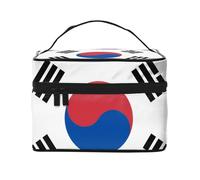Versatile LargeFlag of Republic of Korea Cosmetic Bag: Water-Resistant Toiletry Organizer for Women Men â€“ Ideal for Gym Workouts, Vacations, and Business Trips
