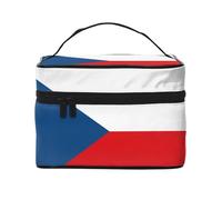 Versatile LargeFlag of The Czech Republic Cosmetic Bag: Water-Resistant Toiletry Organizer for Women Men â€“ Ideal for Gym Workouts, Vacations, and Business Trips