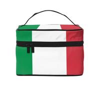 Versatile LargeItalian Flag Cosmetic Bag: Water-Resistant Toiletry Organizer for Women Men â€“ Ideal for Gym Workouts, Vacations, and Business Trips