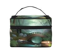 Versatile LargeLittle Bridge in The East Cosmetic Bag: Water-Resistant Toiletry Organizer for Women Men â€“ Ideal for Gym Workouts, Vacations, and Business Trips