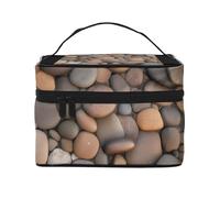 Versatile LargePebbles in the Beach Cosmetic Bag: Water-Resistant Toiletry Organizer for Women Men â€“ Ideal for Gym Workouts, Vacations, and Business Trips