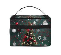 Versatile LargeRound Ball Christmas Tree Cosmetic Bag: Water-Resistant Toiletry Organizer for Women Men â€“ Ideal for Gym Workouts, Vacations, and Business Trips