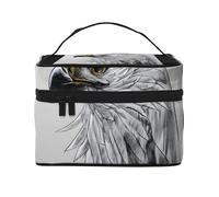 Versatile LargeSketching an Eagle Cosmetic Bag: Water-Resistant Toiletry Organizer for Women Men â€“ Ideal for Gym Workouts, Vacations, and Business Trips