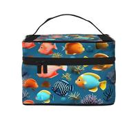 Versatile LargeSubmarine Reef Fish Cosmetic Bag: Water-Resistant Toiletry Organizer for Women Men â€“ Ideal for Gym Workouts, Vacations, and Business Trips