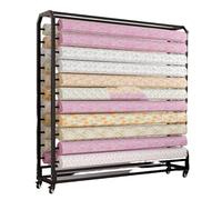 Versatile le Fabric Roll nizer Rack on Wheels, 130cm Wide, 20 Rods - Ideal Vinyl & Leather Sto Solut for Commercial Use