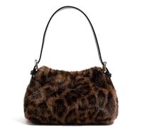 Versatile Leopards Fuzzy Bag Organizers Multi Compartment Comfortable Commute Leopard Print Handbag Fuzzy Top Handle Women Tote Multiple Pockets Lightweight Handbag Everyday Purse Work Commute