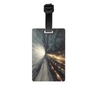 Versatile Luggage Tag PVC Light Durable Exquisite Cosmic Dash Print for Quickly Find Your Luggage