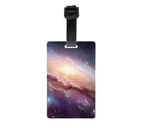 Versatile Luggage Tag PVC Light Durable Exquisite Cosmic Dawn Print for Quickly Find Your Luggage