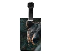 Versatile Luggage Tag PVC Light Durable Exquisite Echo Grizz Print for Quickly Find Your Luggage