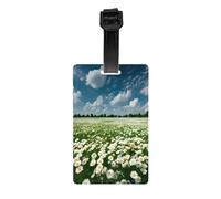 Versatile Luggage Tag PVC Light Durable Exquisite Endless Flower Fields Print for Quickly Find Your Luggage