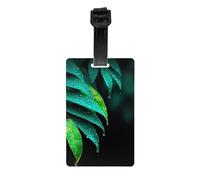 Versatile Luggage Tag PVC Light Durable Exquisite Forest Dew Print for Quickly Find Your Luggage