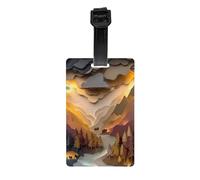 Versatile Luggage Tag PVC Light Durable Exquisite Jungle Echo Print for Quickly Find Your Luggage