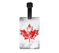 Versatile Luggage Tag PVC Light Durable Exquisite Retro Canada Flag Print for Quickly Find Your Luggage