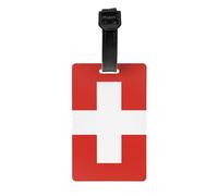 Versatile Luggage Tag PVC Light Durable Exquisite Swiss Flag Print for Quickly Find Your Luggage