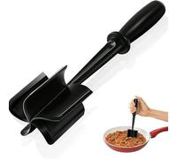 Versatile Masher, Meat Masher, High-Temp Heat-Resistant Meat Chopper with 5-Blade Head,Ideal for Hamburger Meat, Beef, Turkey, and Nylon Cookware (Black)