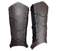 Versatile Medieval Faux Leather Shin Guards Leg Gaiters For Men And Women In Historical Event Cosplay Costume Boot Cover PU Leather Leg Guards Boot Covers