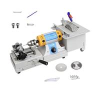 Versatile Mini Table Saw and Gemstone Polishing Machine, 750W Rock Cutter with Variable RPM for Grinding, Engraving, and Polishing Jewelry, Wood, and Stone