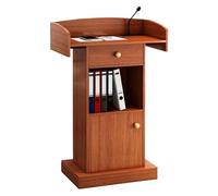 Versatile Modern Wooden Pulpit with Der - 122 cm Slish Stand-Up Design for Churches Events and Worship; Ideal for Speaking Presentats and Ceremonies