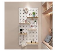 Versatile Modular White Pegboard Wall Space Saving 120x60cm Storage Solution for Bedroom Office Bathroom & Crafts Efficient Declutter Kit to Maximize Space