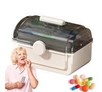 Versatile Multi-Layer Medicine Organizer Box | Portable Handle Effortless Transportation | Perfect for Home, Bathroom, and Kitchen Storage Needs | Keeps Medications Neatly Organized