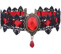 Versatile Necklace Halloween Sexy Gothic Chokers Crystal Black Lace Neck Collares Choker Necklace Vintage Victorian Steampunk Jewelry