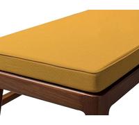 Versatile Non-Slip Bench Cush for 2/3/4 Seater - 120/150/100cm x 40/50cm, Ideal for Bay, Garden, Patio, Long Chairs, Swings & Porch Fur (Yellow, 180x50x5cm)