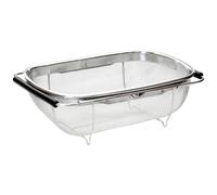 Premier Housewares Kitchen Sink Strainer Wire Mesh Over Sink Colander Rice Strainer Sink Strainer Basket Large Sieve Dimensions (H x W x D): 11 x 30 x 19 cm, Silver