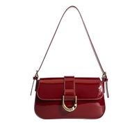 Versatile Patent Leather Shoulder Bag Strap Adjustable Vintage Tote Handbag Crossbody Sling Bag Women Buckle Hobo Bag Daily Dating Bag (Red)
