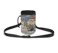 Versatile Pet Training Package, Snowfield Companions Print Lightweight Dog Training Pouch Portable Pet Accessories Ideal for Dog Walking