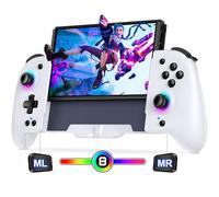 Versatile Programmable Wireless Switch Controller Replacement for Nintendo Switch/OLED,One-Piece Nintendo Switch Pro Controller with Auto Turbo/Vibration/Precise Motion Control/Wake-Up