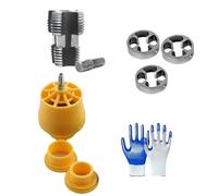 Versatile PVC Pipe Thread Maker Tool Set Features 3 Dies High Performances PVC Thread Maker for Various Size Efficient Pipe Installation Tool
