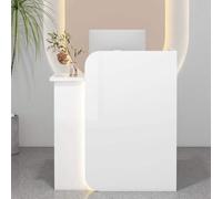 Versatile Reception Desk with Drawer - Ideal for Hair Salons Home Offices Retail Shops & Bars - Perfect for Business Environments & Customer Service Excellence