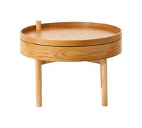 Versatile Revolving Top Side Table, Industrial Design Bedroom Table, Everyday Use Side Table For Lounge Premier Housewares Natural One Size