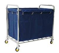 Versatile Rolling Hand Truck Kitchen Trolley Hotel Laundry Cart with Handle Linen Sorter for Clubs Lobby Service Cart on Wheels with Removable Cover