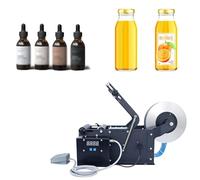 Versatile Round Bottle Labeling, Electric Labeler for Round Bottles, Fast 30-40pcs/min Labeling Speed, Compatible with Label Rolls up to 145mm Outer Diameter & 75mm Core for Brewery(Upgraded)