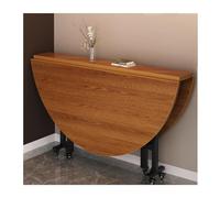 Versatile Round Drop Leaf Kitchen Table 100cm Folding Dining Table for Farmhouse & Living Room Exble Dining Room Fur Wooden Design