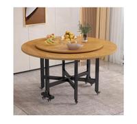 Versatile Round DropLeaf Folding Dining Table 100cm Extendable Kitchen Table for Small Spaces Wooden Design Compact Home Furniture