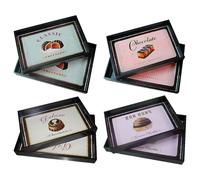 Premier Housewares Versatile Set Of Two Assorted Design Trays | Assorted Design Wooden Trays For Kitchen | Durable Serving Tray For Lunch | Lightweight Trays For Food Serving