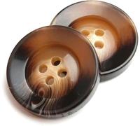 Versatile Sewing and Craft Buttons, 10pcs Resin Buttons Coats Windbreaker Suit Decorative Button Large 4 Holes (S16 30mm)