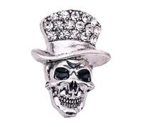 Versatile Skull Brooch Alloy Base with Intricate Rhinestones Gothic-Chic Accent for Daily & Evening Outfits Gothic Snake Skull Lapel Pin