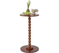 Versatile Small Round End Table - Stylish Rustic Brown Bedroom & Living Room