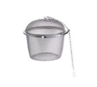 Versatile Spice Strainer with Lid, Model 1089 Extra-Large Barrel-Shaped Tea Infuser, 201 Stainless Steel Mesh, 55 G, 11 Cm Top Diameter × 9 Cm Height 7.5 Cm Base