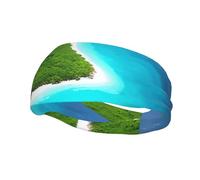 Versatile Sports Sweatband BROLEO An island in the ocean Picture - Stretchable and Moisture-Wicking Headband for Yoga,Fitness