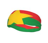 Versatile Sports Sweatband BROLEO Flag of Burkina Faso Picture - Stretchable and Moisture-Wicking Headband for Yoga,Fitness